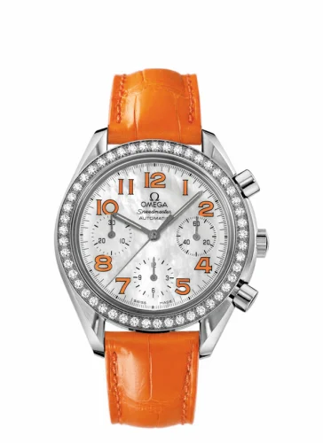 Omega Speedmaster Reduced Ladies Stainless Steel / Diamond / MOP / Orange 3835.78.38 (38357838)